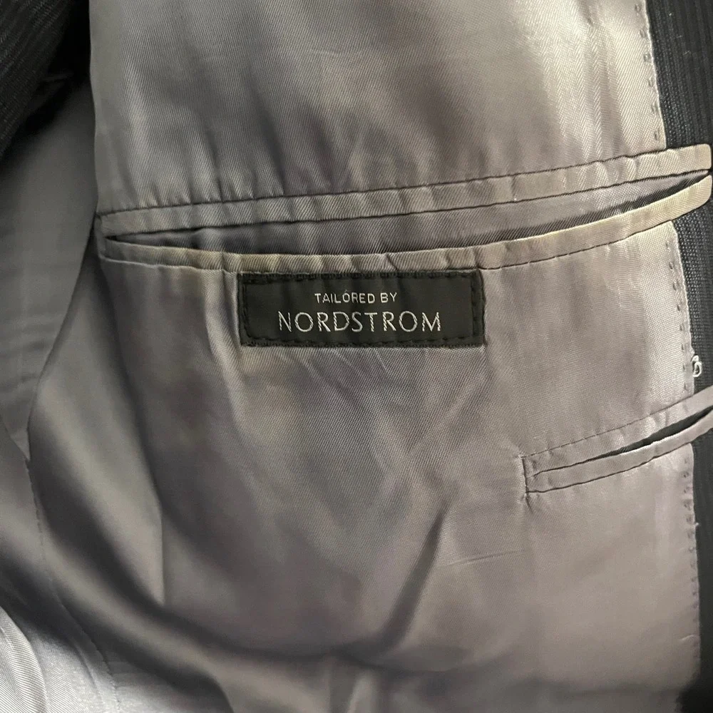 Zaharoff Basileia Nordstrom Road Warrior Mens Pinstripe Suit 46 Reg 46R